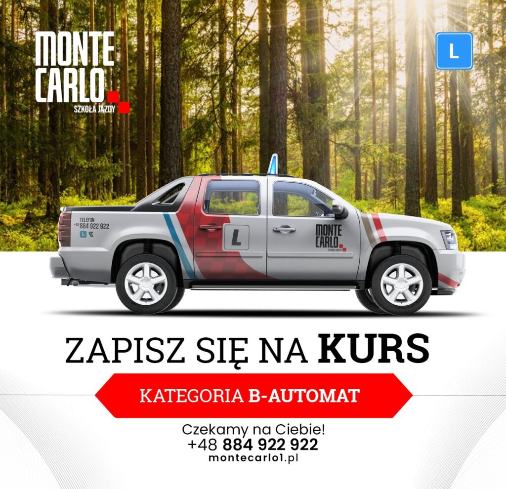 Prawo jazdy na automat Ostrowiec Świętokrzyski Monte Carlo