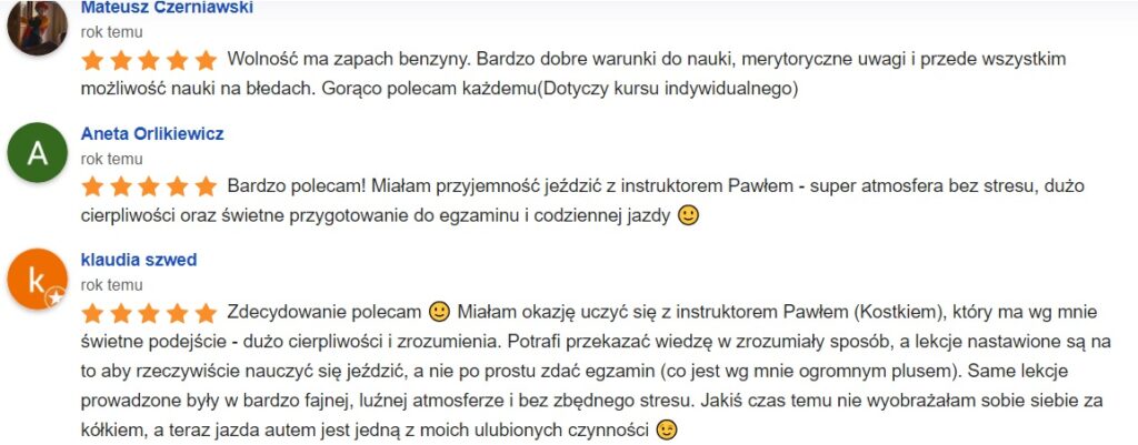 Kurs prawa jazdy i doszkolenia w szkole nauki jazdy Elmol w Warszawie