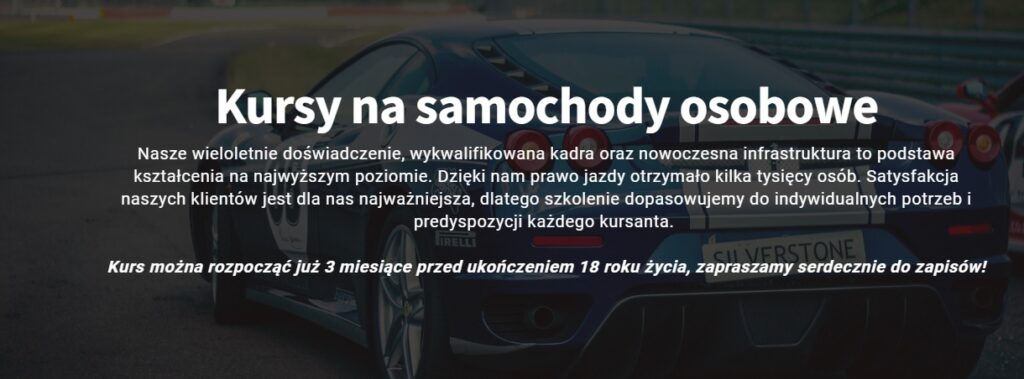 Kurs prawa jazdy na samochód osobowy w Top-Car w Bełchatowie