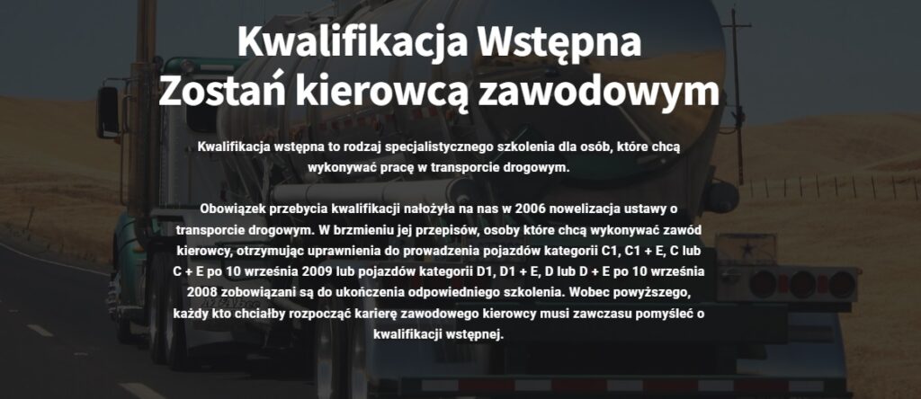 Kursy dla kierowców zawodowych w ośrodku szkolenia kierowców Top-Car w Bełchatowie