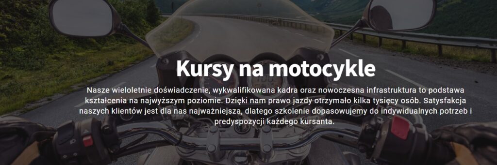 Kursy na motocykl w szkole jazdy Top-Car Bełchatów