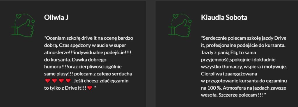 Opinie o szkole jazdy Drive it bo u nas jest naprawdę fajnie