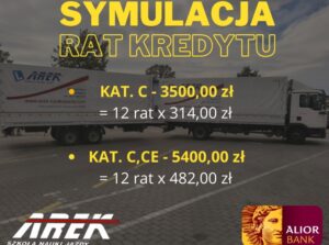 Raty w szkole jazdy Arek