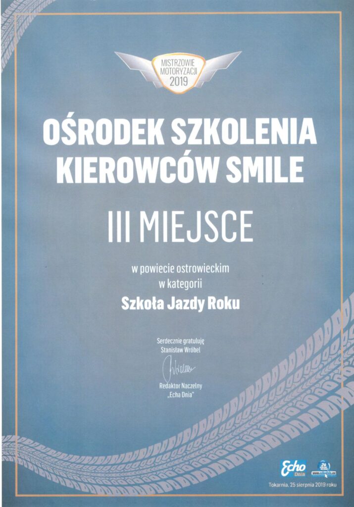 Szkoła jazdy roku w Ostrowie Świętokrzyskim