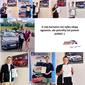 U nas kursanci nie tylko zdają egzamin, ale potrafią też potem jeździć )