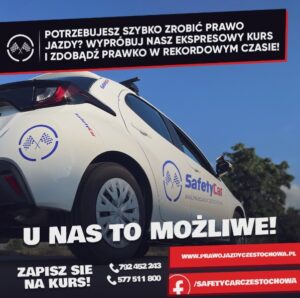 kurs prawa jazdy ekspresowy w Częstochowie w SafetyCar