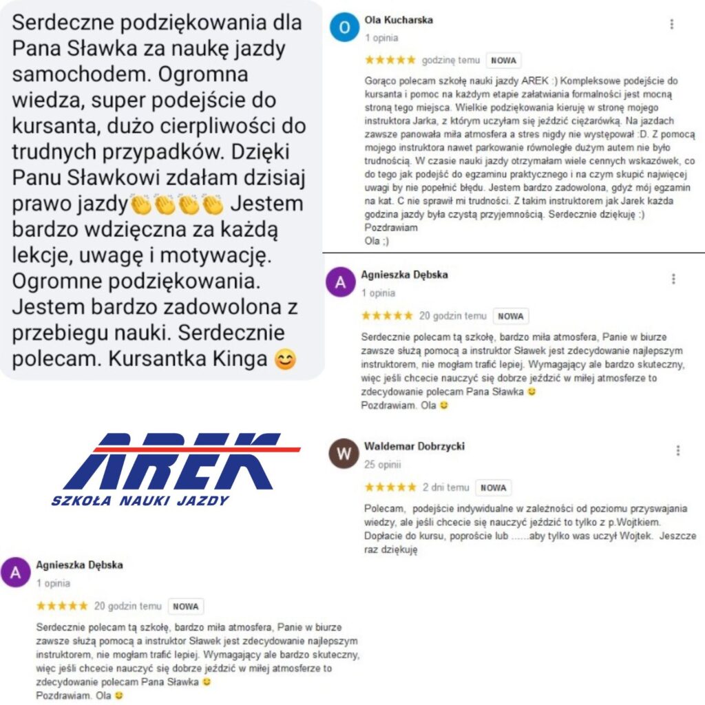 opinie o szkole jazdy Arek