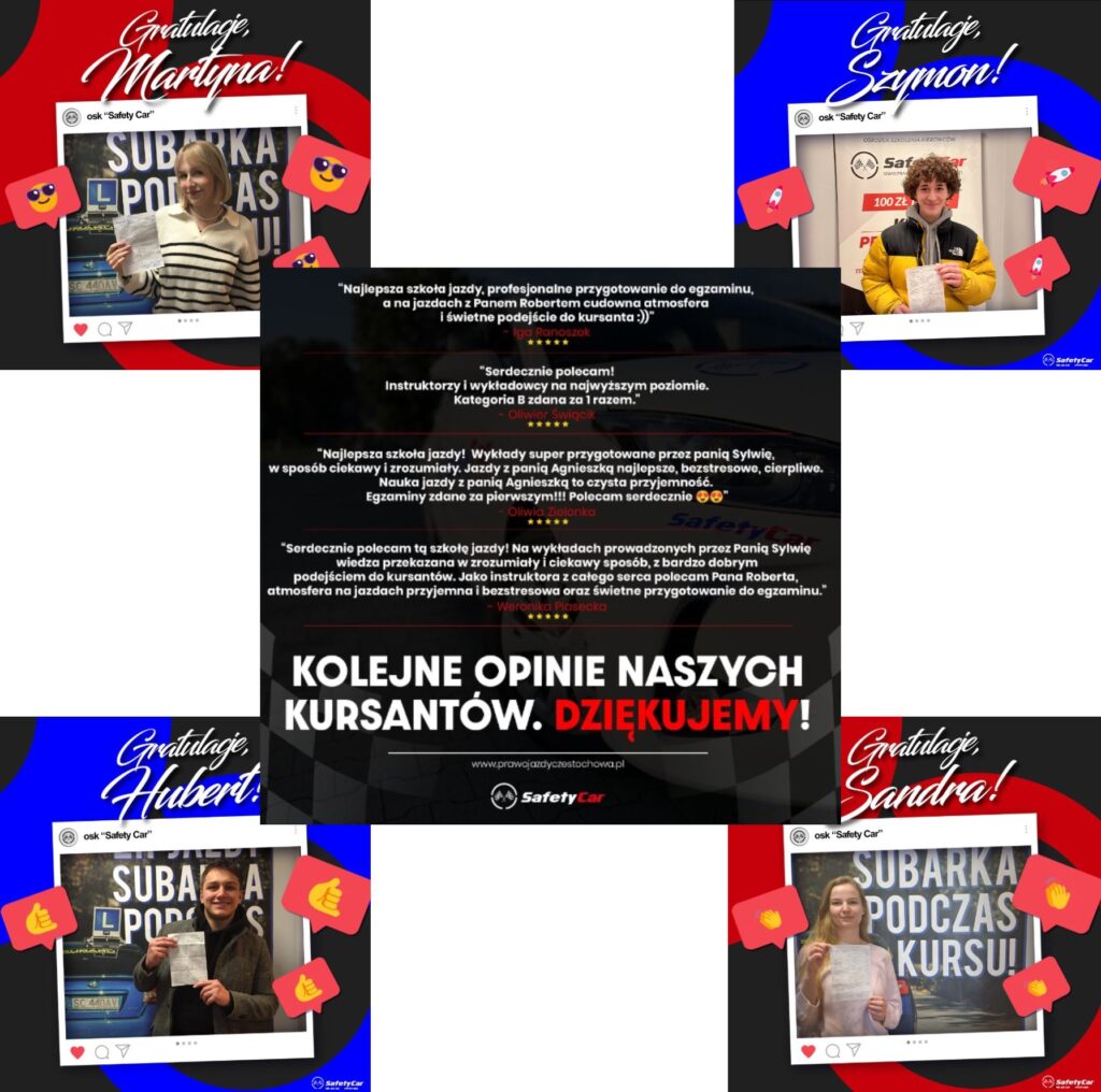 opinie o szkole jazdy SafetyCar w Częstochowie
